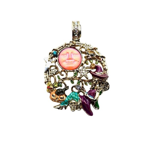 Kirks Folly Womens Crystal Magnetic Enhancer Pendant Witch Moon - Picture 2 of 3